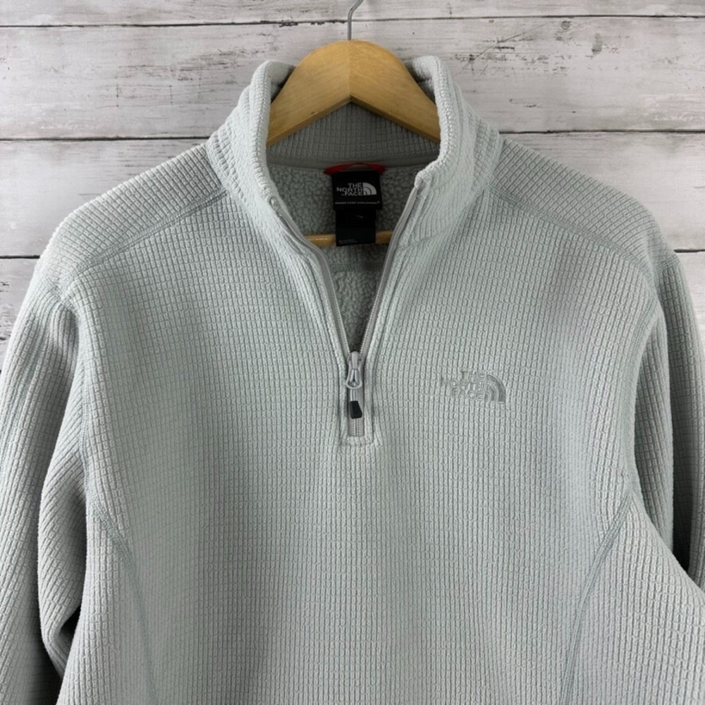 The North‎ Face Womens Medium Gray 1/4 Zip Fleece Pullover Sweatshirt - Picture 2 of 11